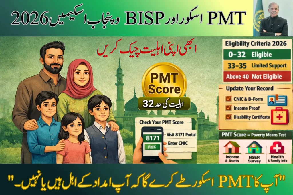 PMT Score in BISP & Punjab Schemes 2026